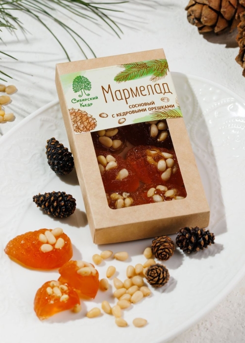 Мармелад сосновый с кедровым орехом, 110 г